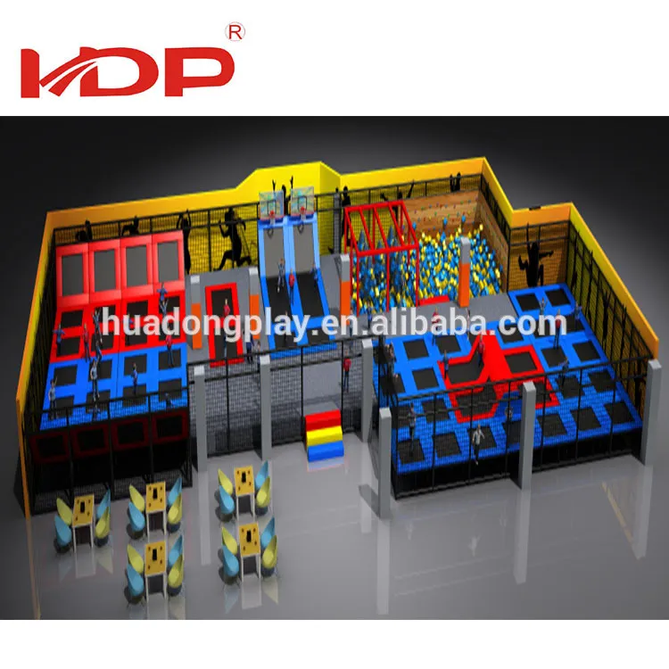 Ampliar Trampoline Park Advanced Technology Indoor Playground profissional com certificados CE/ASTM/TUV/GS